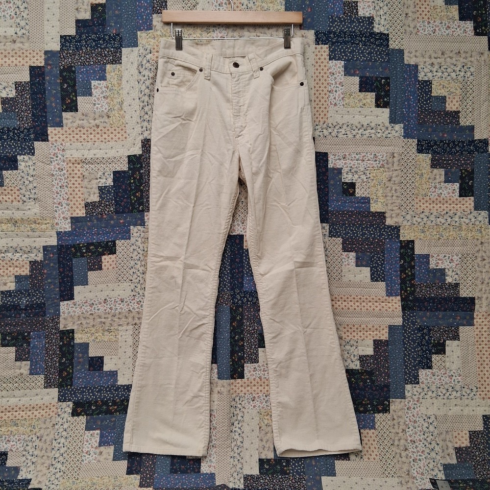 Vintage 1978 Levis White Tab 517 Corduroy Pants Size 31x32 Talon 42 Slim Bootcut